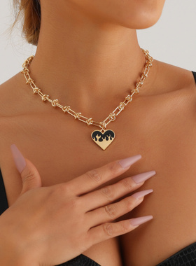 ALex同款爱心项链饰品小众设计情