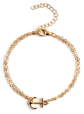 女士春季新款合金简约便宜船锚手