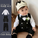 男宝宝周岁礼服帅气花童小西装 潮 加绒抓周百天宴衣服男童生日套装