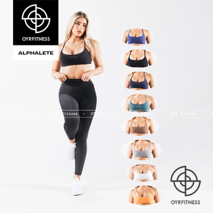 ALPHALETE 女健身运动修身柔软内衣适合AB AURA 3 STRAP BRA