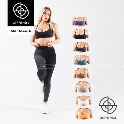 ALPHALETE 女健身运动修身柔软内衣适合AB AURA 3 STRAP BRA