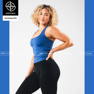 ALPHALETE 女健身运动无胸垫背心GLASS TANK