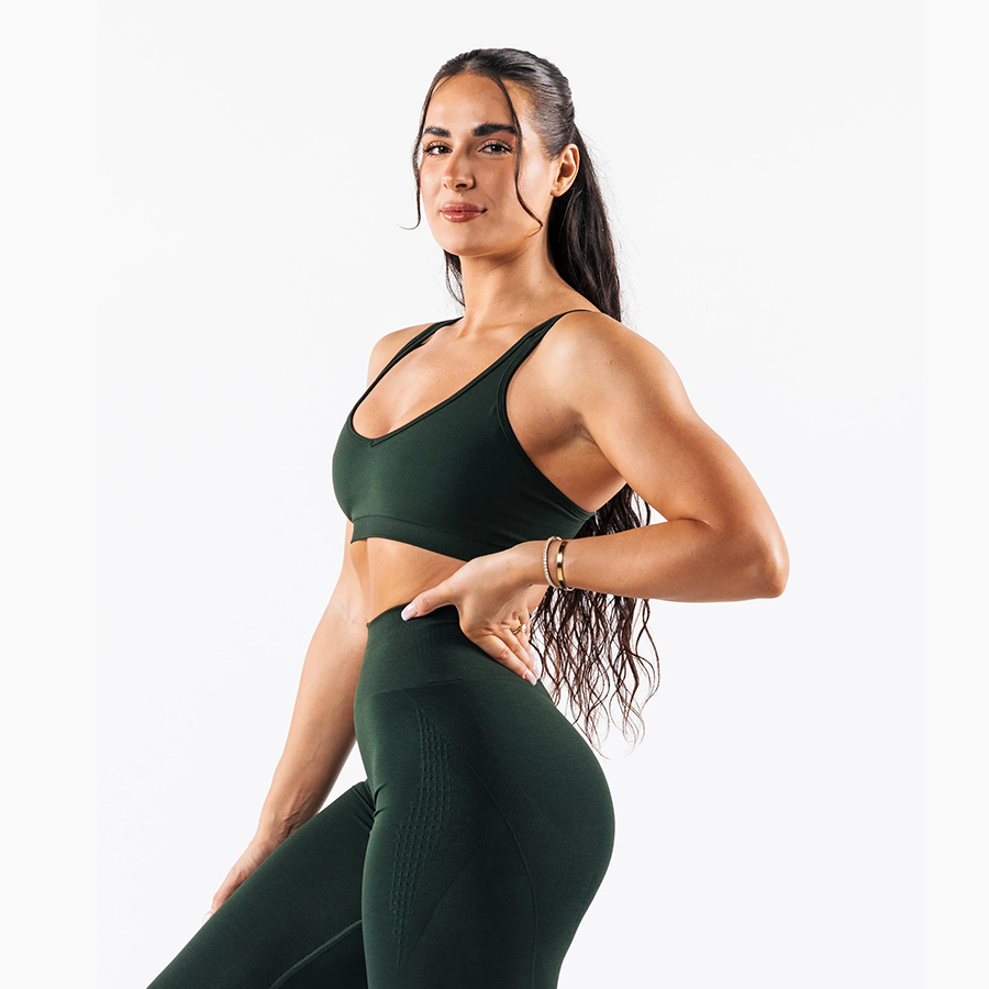 ALPHALETE 女Amplify Excel Bra无缝健身运动内衣带胸垫