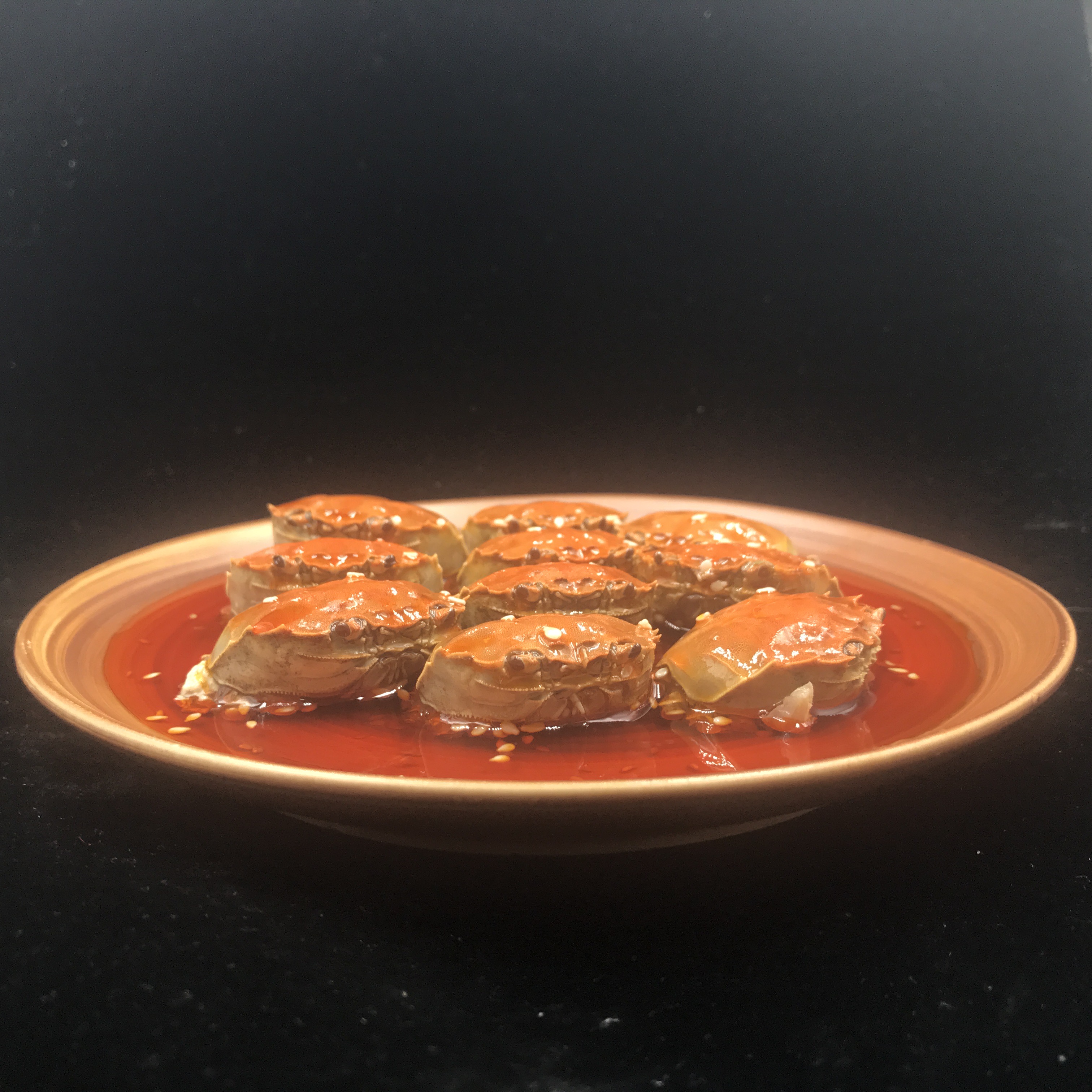 馋亿家小闸蟹微波炉加热