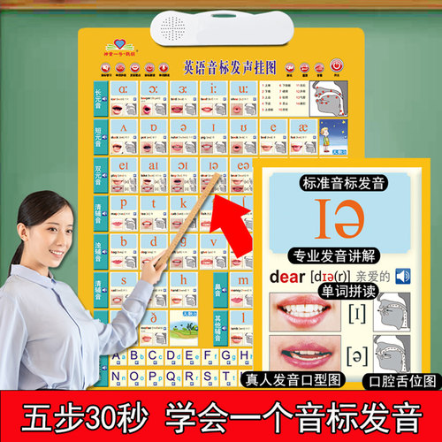 英语国际音标和自然拼读有声挂图