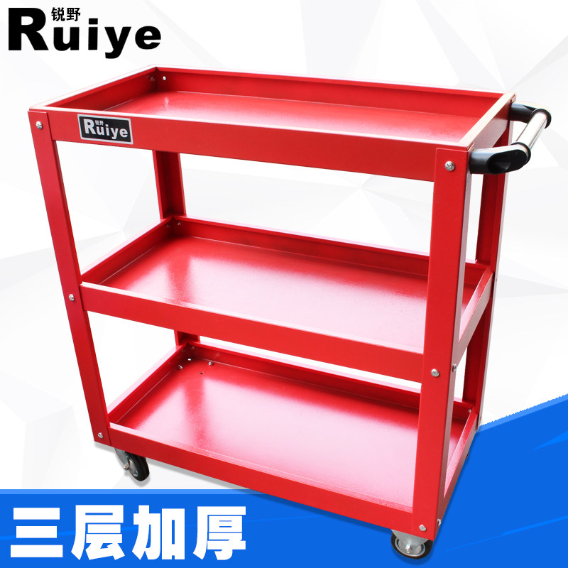 加厚多功能三层工具车汽修维修小推车搬运装配五金工具零件手推车