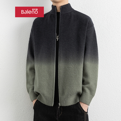 班尼路针织夹克宽松开衫毛衣外套