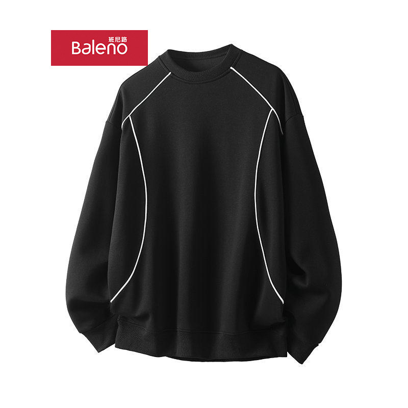 班尼路结构分割卫衣男春季美式宽松廓形圆领长袖t恤青年休闲上衣,男装,卫衣,淘宝优惠券,粉丝福利购,淘宝优惠卷