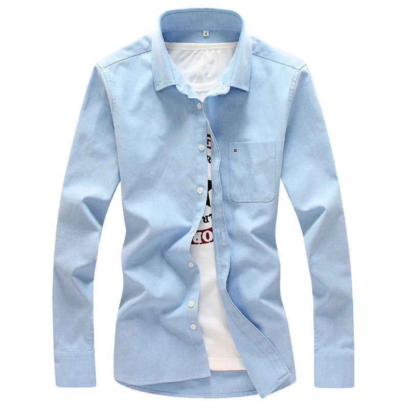 班尼路牛津纺青年休闲男士衬衫潮