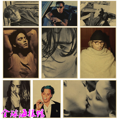 约翰尼德普JohnnyDepp复古海报