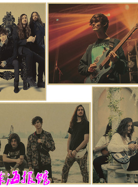 Polyphia 摇滚乐队复古文艺牛皮纸海报酒吧卧室装饰画Rock Band