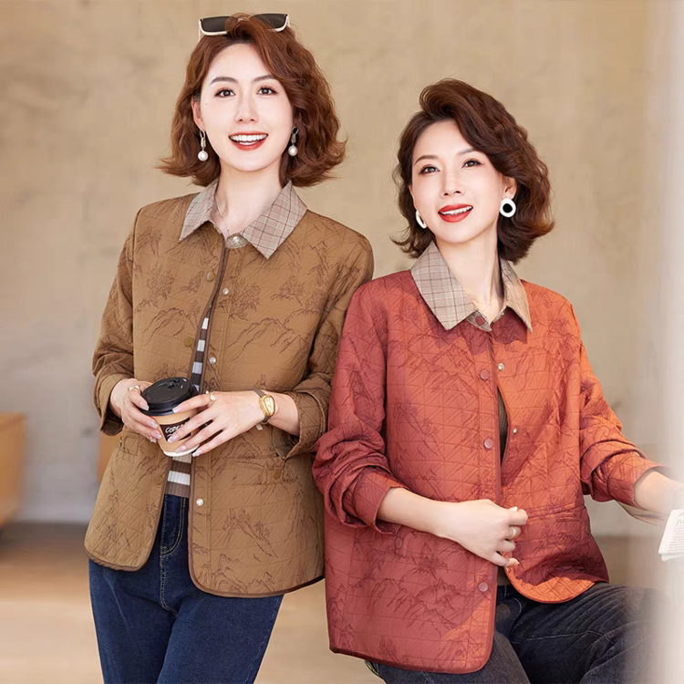 年轻妈妈秋装外套小个子短款风衣2025新款洋气中老年女秋冬季上衣