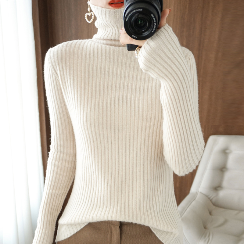 2025新款高领加厚女款针织衫