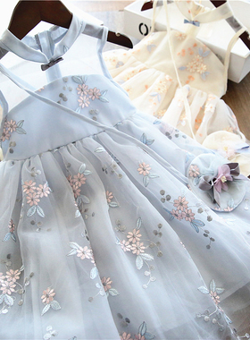 女童连衣裙2020新款夏装公主裙洋气大儿童装长裙超仙女蓬蓬纱裙子