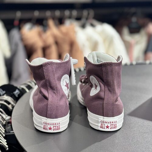 Converse匡威运动帆布鞋男女鞋学生高帮鞋酒红色春夏A10510C