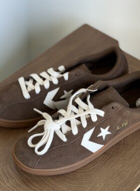 CONVERSE Classic Trainer匡威金标复古棕色休闲德训板鞋 A16396C