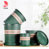 英伦风1 号加仑印花塑料月季 阳台种花盆 环球加仑花盘正品