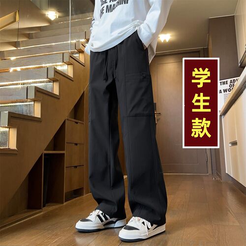 初高中学生长裤13工装裤子男孩14青少年大童15秋季新款运动休闲裤