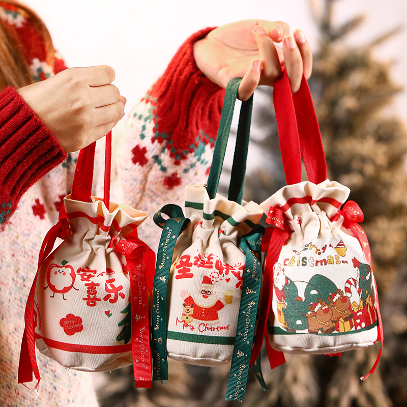 圣诞节礼品袋苹果袋毛毡手提礼盒