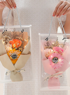 三八妇女节礼物香皂玫瑰花束母亲节康乃馨向日葵成品创意礼品干花