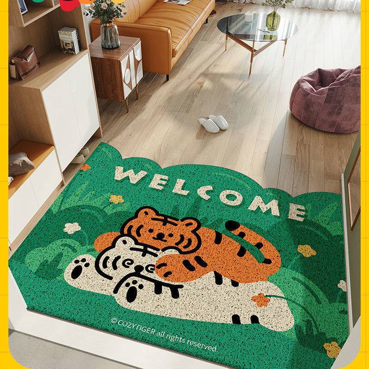 可裁剪玄关丝圈地垫可水洗卡通