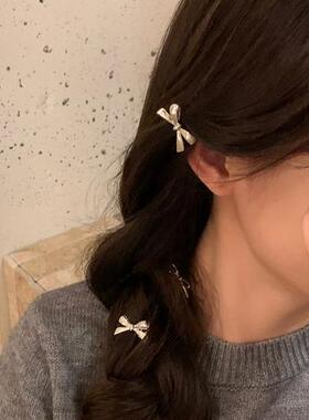 金属蝴蝶结发夹甜酷少女小号刘海夹发卡边夹碎发夹子鸭嘴夹发饰品