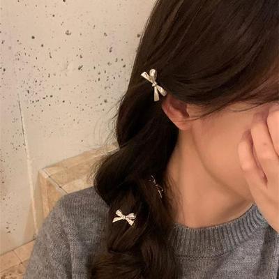 金属蝴蝶结发夹甜酷少女小号刘海夹发卡边夹碎发夹子鸭嘴夹发饰品