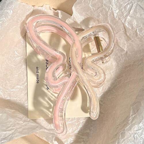 新款滴油渐变清新蝴蝶鲨鱼夹后脑勺抓夹少女心发饰头饰抓夹夏季女