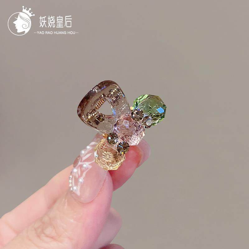 精致可爱彩色水晶迷你公主头对夹小号抓夹韩国侧边夹刘海发夹发卡