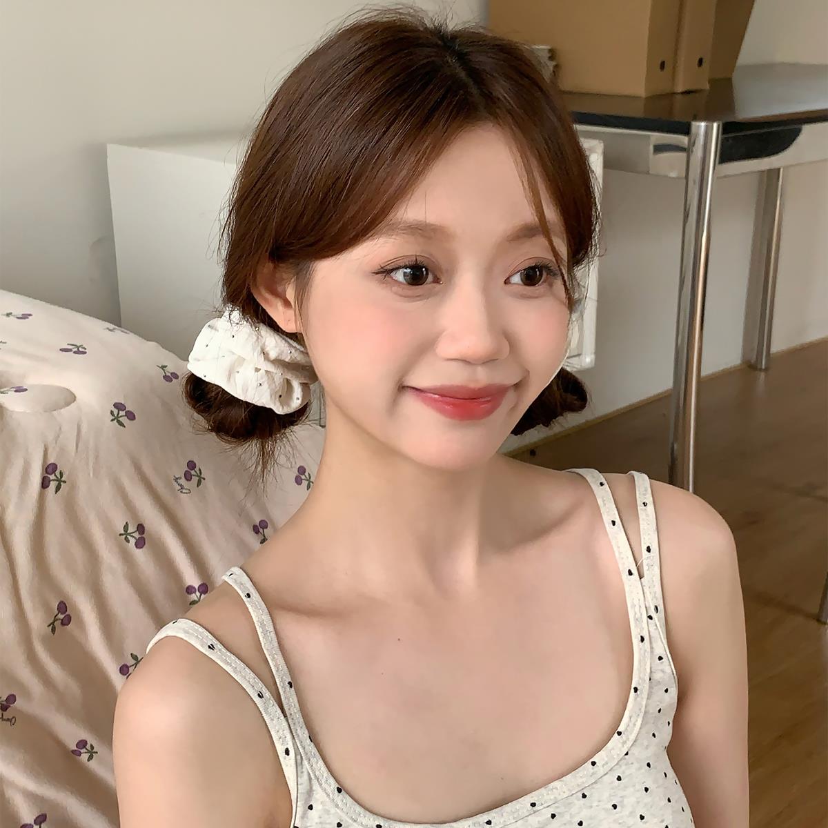 带钻气质百搭发圈女复古绑头发发饰夏季高级感发绳小清新大肠发圈