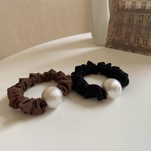 韩国高级感大珍珠发圈2024年流行头绳适合扎高马尾的丸子头发绳女