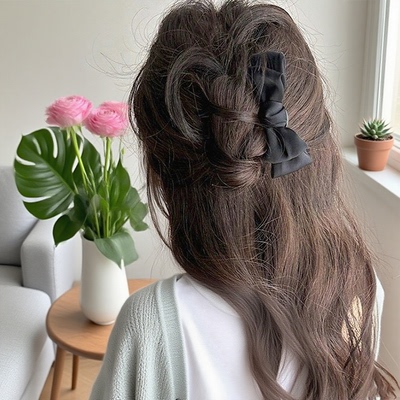 发簪蝴蝶结U型发簪懒人盘发神器