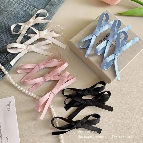 3个装~芭蕾少女蝴蝶结发夹发饰双马尾鸭嘴夹子前额刘海夹发卡头饰