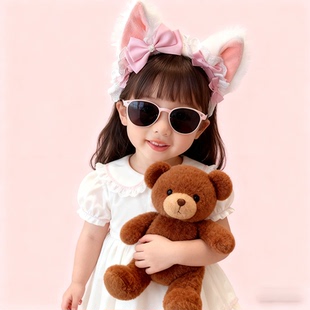 可爱毛绒猫耳朵发箍蝴蝶结小猫蕾丝洛丽塔头饰少女甜美发饰卡通