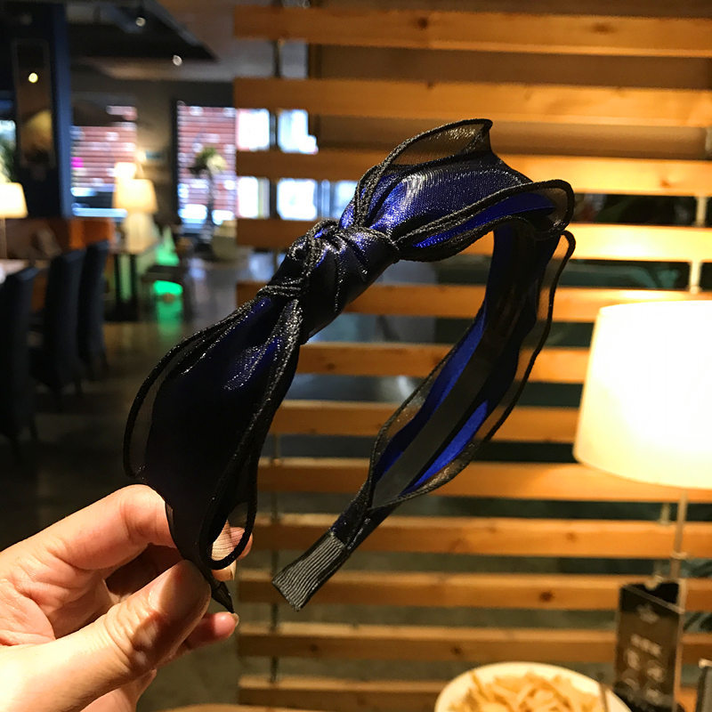 韩版带齿发箍头箍韩版蕾丝蝴蝶结防滑简约百搭甜美洗脸发箍女