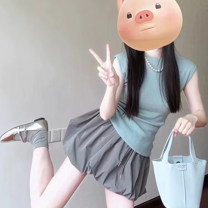 夏装一整套ootd穿搭小个子韩里韩气减龄学院风上衣短裙两件套装女