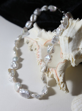 天然淡水巴洛克珍珠项链