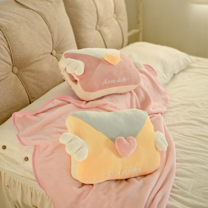爱的信封抱枕午休车用办公室毯子被子三合一靠垫沙发装饰床上靠枕,居家布艺,抱枕被,淘宝优惠券,粉丝福利购,淘宝优惠卷
