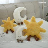 ins星星毛绒玩具月亮抱枕北欧风沙发靠枕飘窗儿童房装 饰床头靠垫