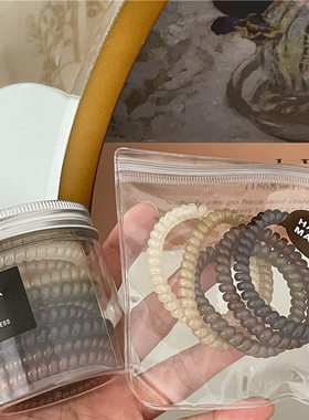 电话线发圈果冻简约耐用超细头绳