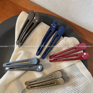 新品 化妆夹刘海夹大号鸭嘴夹侧边夹发夹女后脑勺盘发对夹 质感韩版