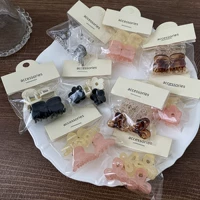 Изысканная маленькая заколка-крабик, челка, заколка для волос, аксессуар, 4 шт