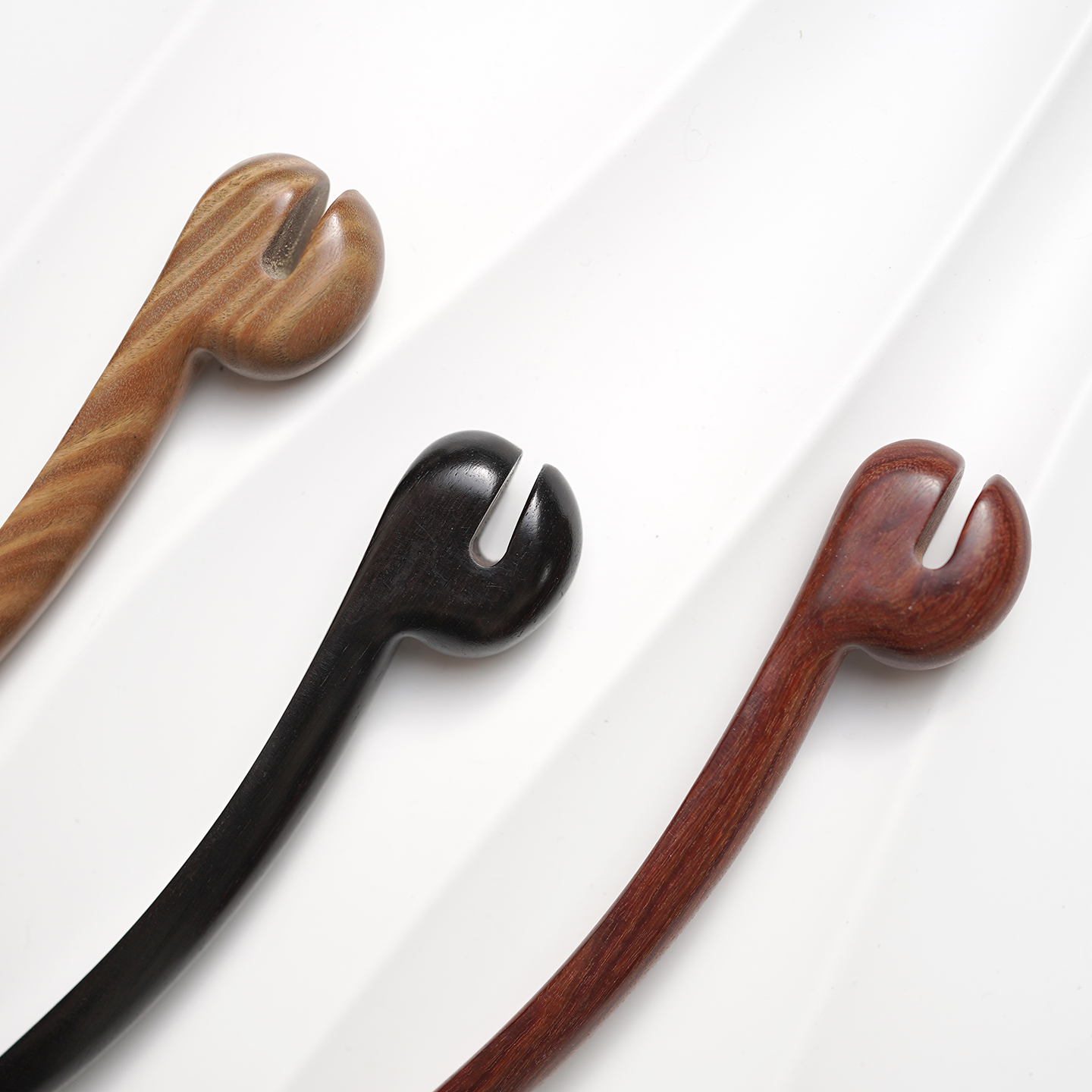 木鱼押发双尖盘发簪又一雪