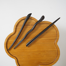 Zang又一雪 短款发簪 黑檀木簪子新中式简约日常盘发旗袍饰约14cm