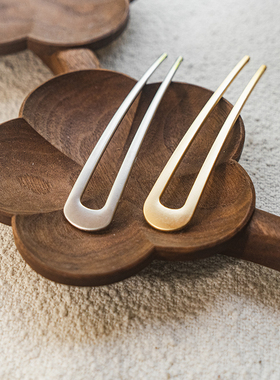 Zang又一雪 日常简约金属U型发钗簪子盘发发饰网红ins优雅气质