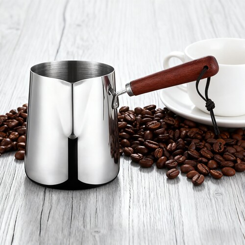 加厚不锈钢围炉煮茶锅烤奶茶罐罐茶壶户外烤奶罐炒茶炖梨煮奶罐壶