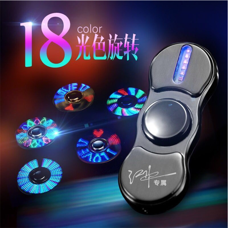 炫酷指尖陀螺打火机充电创意小巧精致防风激光刻字电子点烟器