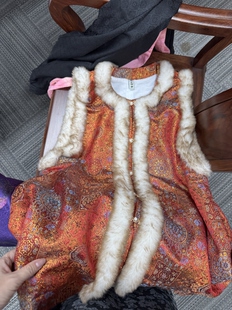 画堂春 【富贵儿】八达晕纹织金比甲秋冬圈毛明制上衣加绒款