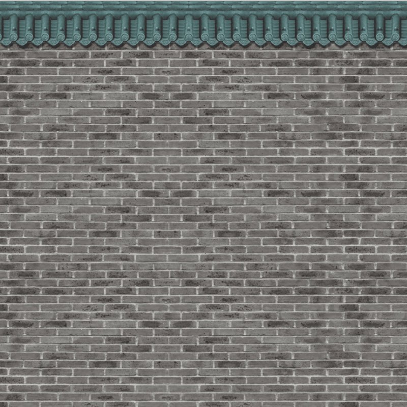 复古文化墙青砖屋檐壁纸石头砖墙墙纸餐厅墙裙水泥墙工业风墙围画