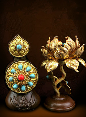 八供朵玛食子酥油花佛前纯铜